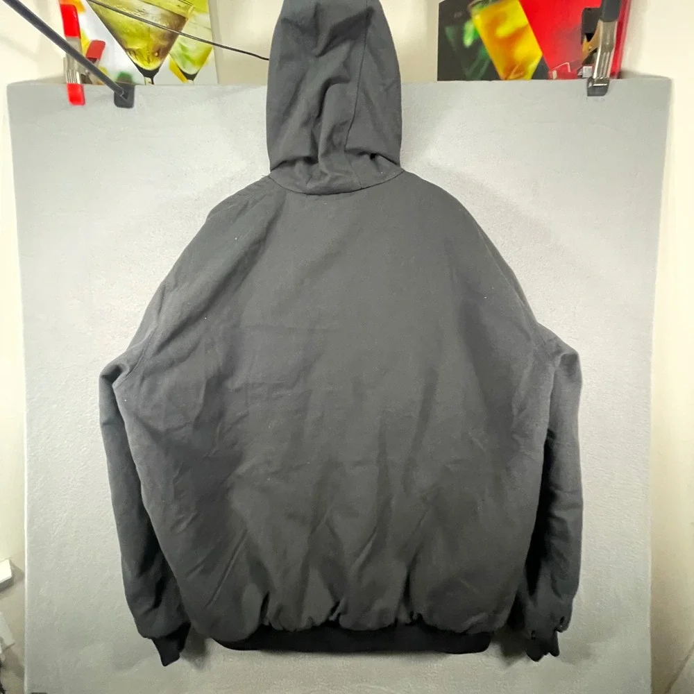 Golden‎ Elephant 3XL Black Hooded Work Jacket Insulated Full Zip Mens